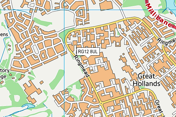 RG12 8UL map - OS VectorMap District (Ordnance Survey)