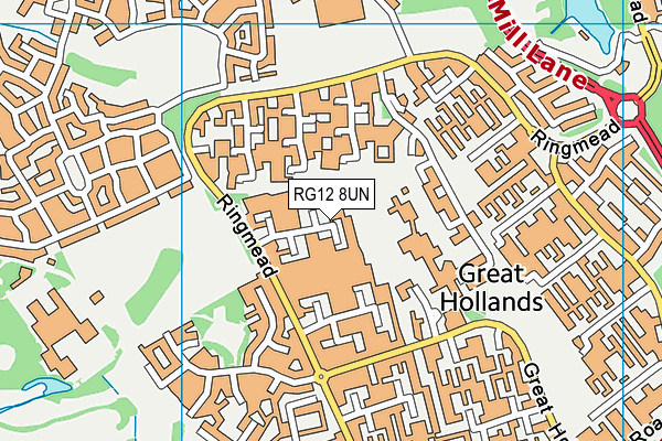 RG12 8UN map - OS VectorMap District (Ordnance Survey)