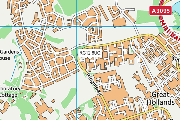 RG12 8UQ map - OS VectorMap District (Ordnance Survey)