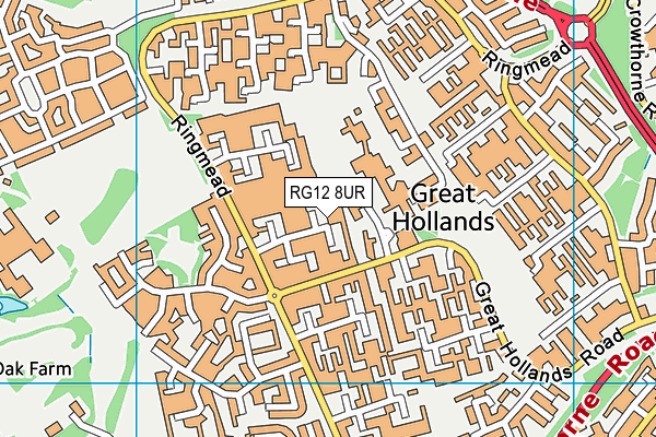 RG12 8UR map - OS VectorMap District (Ordnance Survey)