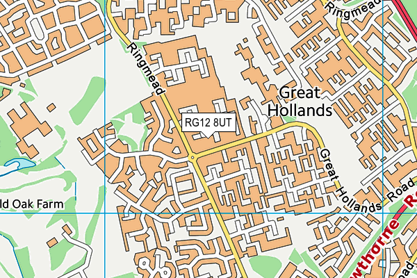 RG12 8UT map - OS VectorMap District (Ordnance Survey)