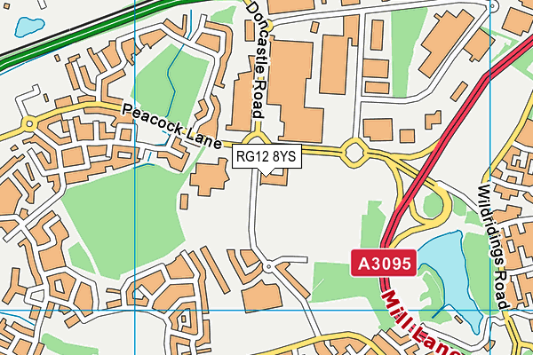 RG12 8YS map - OS VectorMap District (Ordnance Survey)