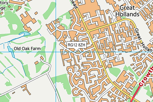 RG12 8ZH map - OS VectorMap District (Ordnance Survey)