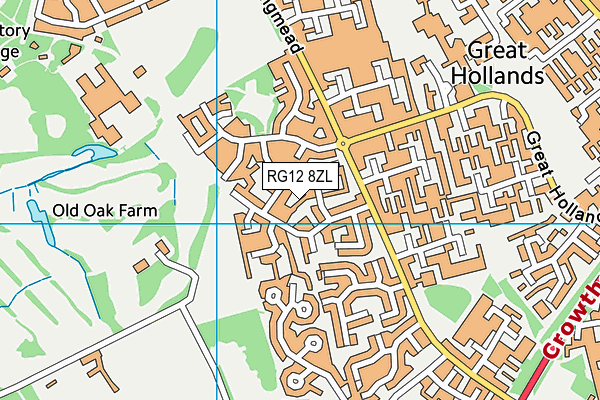 RG12 8ZL map - OS VectorMap District (Ordnance Survey)