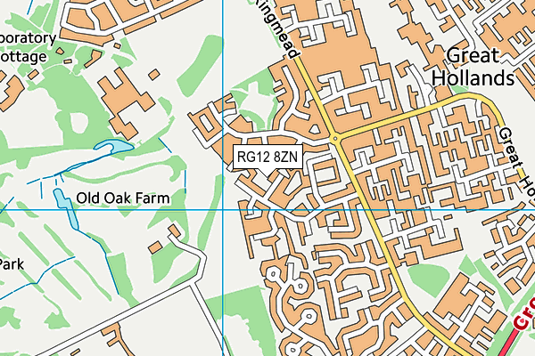 RG12 8ZN map - OS VectorMap District (Ordnance Survey)