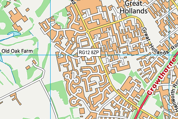 RG12 8ZP map - OS VectorMap District (Ordnance Survey)