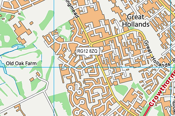 RG12 8ZQ map - OS VectorMap District (Ordnance Survey)