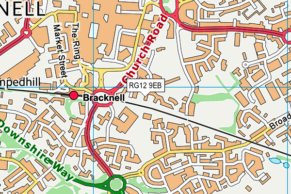 RG12 9EB map - OS VectorMap District (Ordnance Survey)