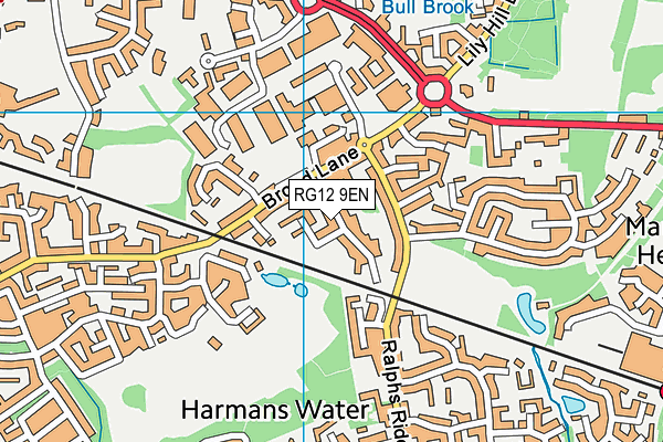 RG12 9EN map - OS VectorMap District (Ordnance Survey)