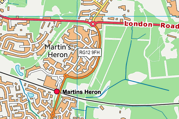 RG12 9FH map - OS VectorMap District (Ordnance Survey)