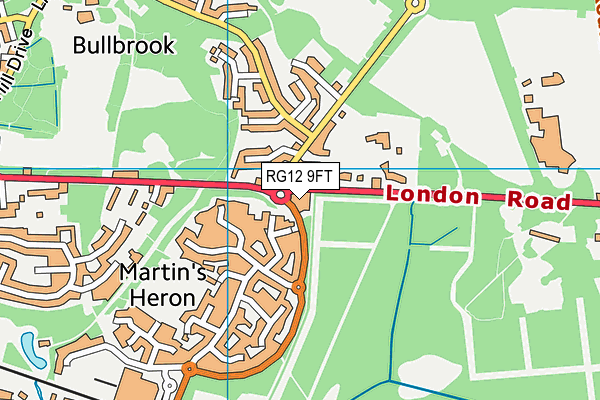 RG12 9FT map - OS VectorMap District (Ordnance Survey)