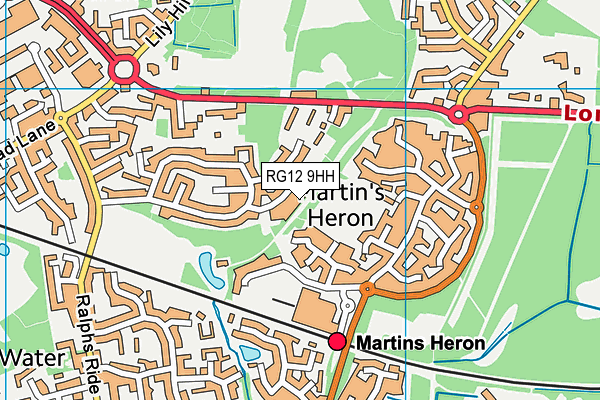 RG12 9HH map - OS VectorMap District (Ordnance Survey)