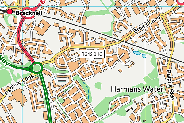 RG12 9HQ map - OS VectorMap District (Ordnance Survey)