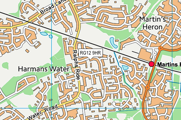 RG12 9HR map - OS VectorMap District (Ordnance Survey)