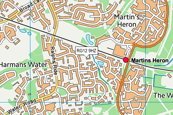 RG12 9HZ map - OS VectorMap District (Ordnance Survey)