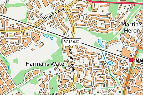 RG12 9JQ map - OS VectorMap District (Ordnance Survey)