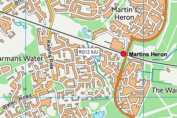 RG12 9JU map - OS VectorMap District (Ordnance Survey)