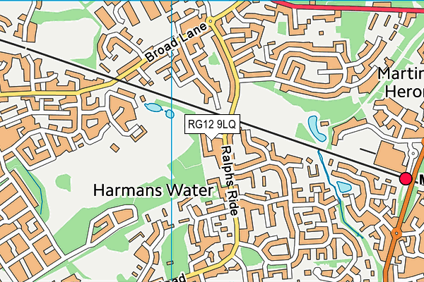 RG12 9LQ map - OS VectorMap District (Ordnance Survey)