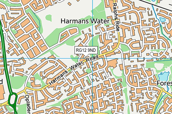 RG12 9ND map - OS VectorMap District (Ordnance Survey)
