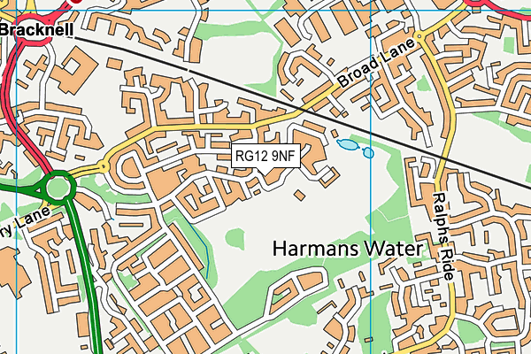 RG12 9NF map - OS VectorMap District (Ordnance Survey)