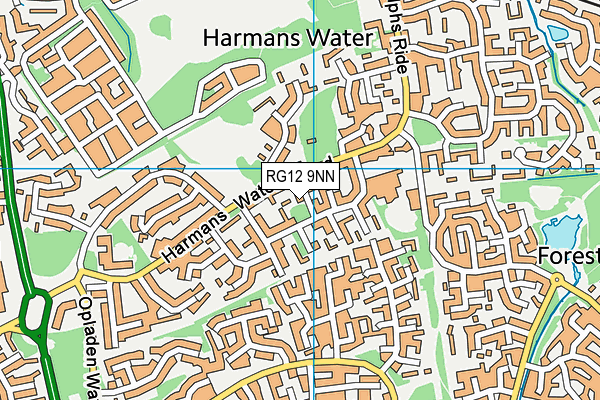 RG12 9NN map - OS VectorMap District (Ordnance Survey)