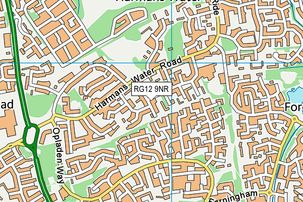 RG12 9NR map - OS VectorMap District (Ordnance Survey)