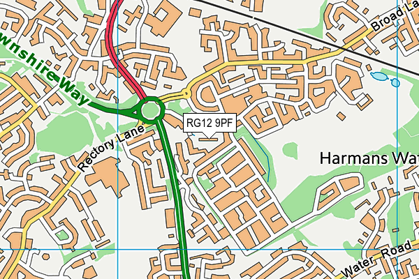 RG12 9PF map - OS VectorMap District (Ordnance Survey)