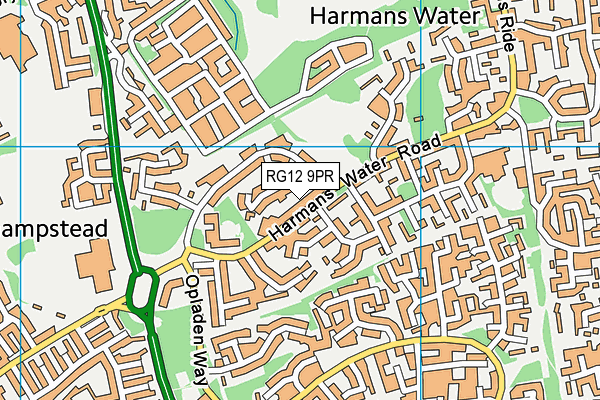 RG12 9PR map - OS VectorMap District (Ordnance Survey)