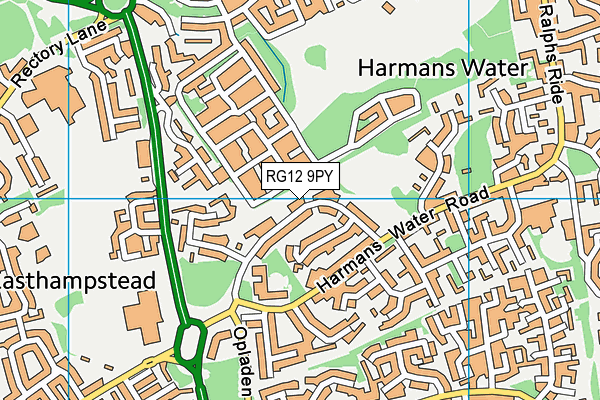 RG12 9PY map - OS VectorMap District (Ordnance Survey)