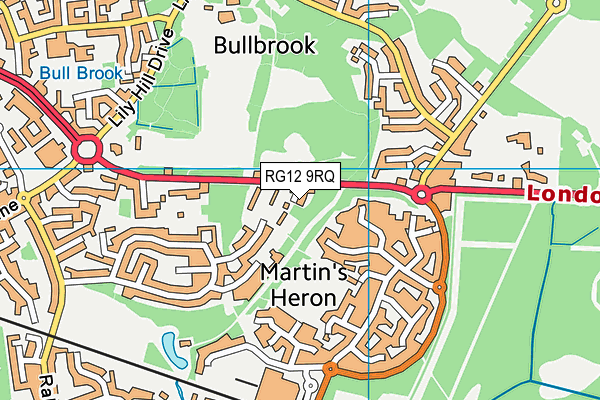 RG12 9RQ map - OS VectorMap District (Ordnance Survey)