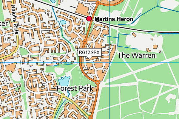 RG12 9RX map - OS VectorMap District (Ordnance Survey)