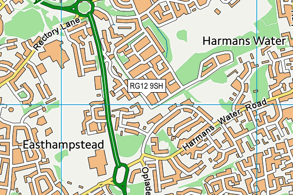 RG12 9SH map - OS VectorMap District (Ordnance Survey)