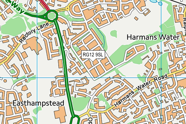 RG12 9SL map - OS VectorMap District (Ordnance Survey)