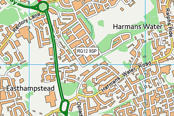 RG12 9SP map - OS VectorMap District (Ordnance Survey)