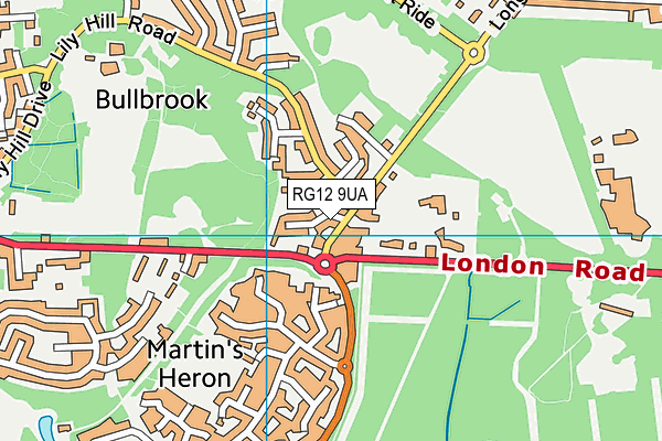 RG12 9UA map - OS VectorMap District (Ordnance Survey)