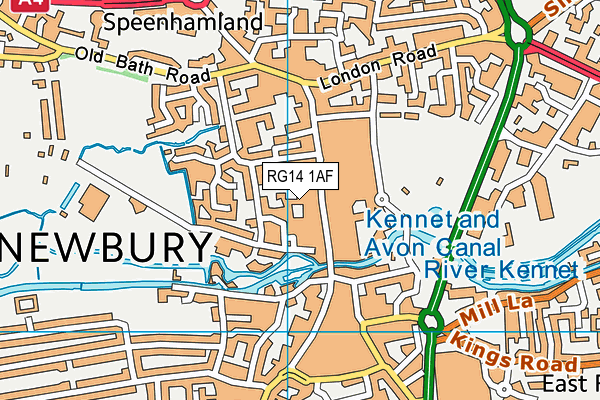 RG14 1AF map - OS VectorMap District (Ordnance Survey)