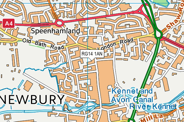 RG14 1AN map - OS VectorMap District (Ordnance Survey)