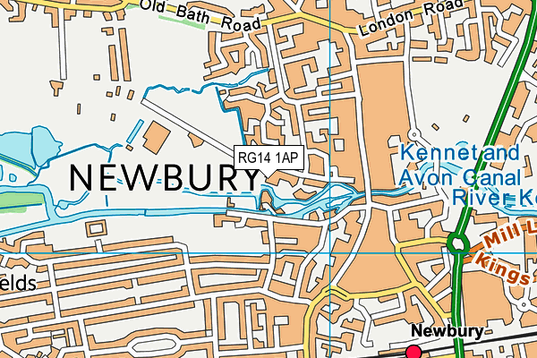 RG14 1AP map - OS VectorMap District (Ordnance Survey)