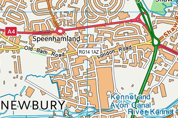 RG14 1AZ map - OS VectorMap District (Ordnance Survey)