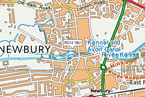 RG14 1BU map - OS VectorMap District (Ordnance Survey)