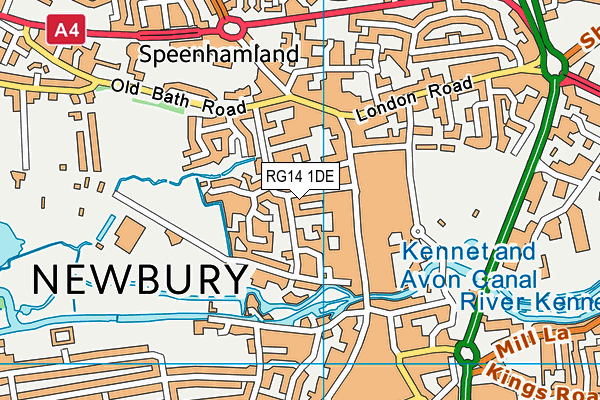 RG14 1DE map - OS VectorMap District (Ordnance Survey)