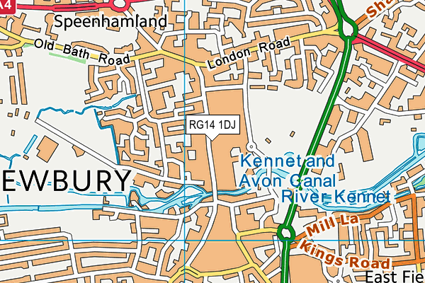 RG14 1DJ map - OS VectorMap District (Ordnance Survey)