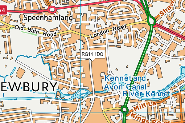 RG14 1DQ map - OS VectorMap District (Ordnance Survey)