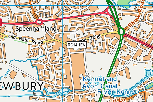 RG14 1EA map - OS VectorMap District (Ordnance Survey)