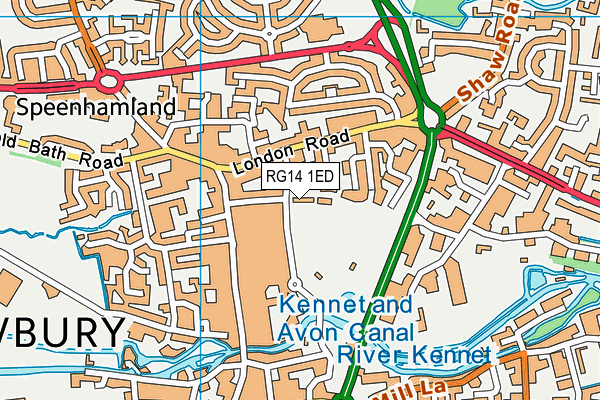 RG14 1ED map - OS VectorMap District (Ordnance Survey)