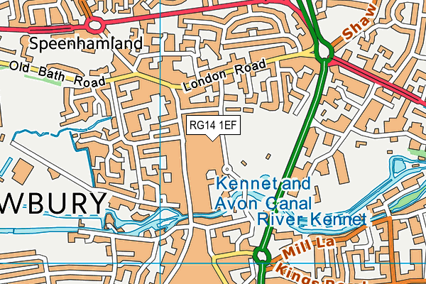 RG14 1EF map - OS VectorMap District (Ordnance Survey)