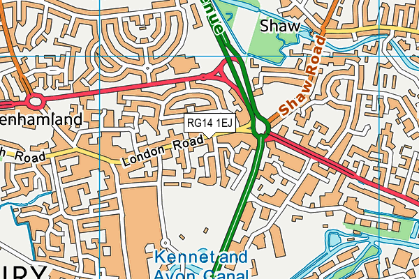 RG14 1EJ map - OS VectorMap District (Ordnance Survey)