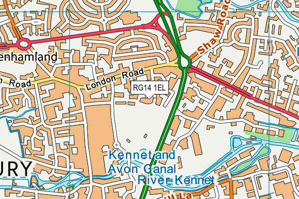 RG14 1EL map - OS VectorMap District (Ordnance Survey)