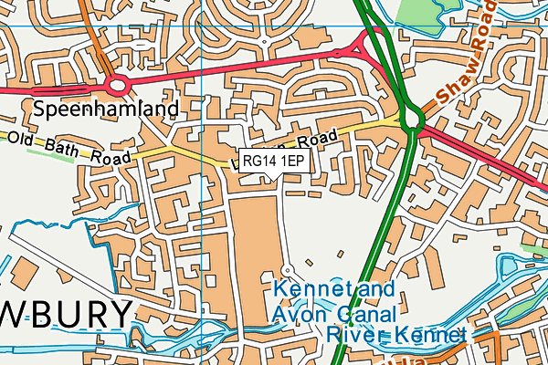 RG14 1EP map - OS VectorMap District (Ordnance Survey)