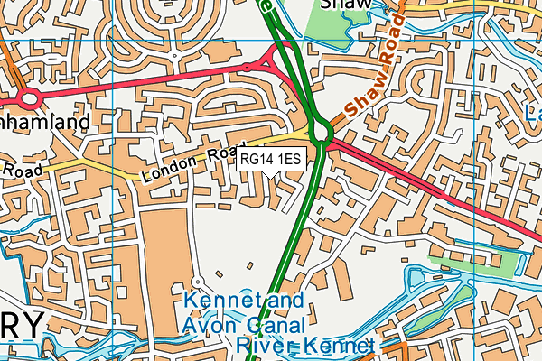 RG14 1ES map - OS VectorMap District (Ordnance Survey)